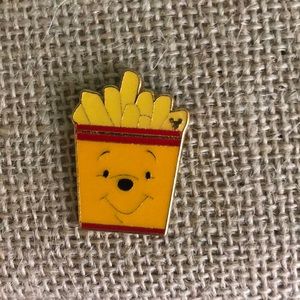 Pooh Fries Hidden Mickey Enamel Pin